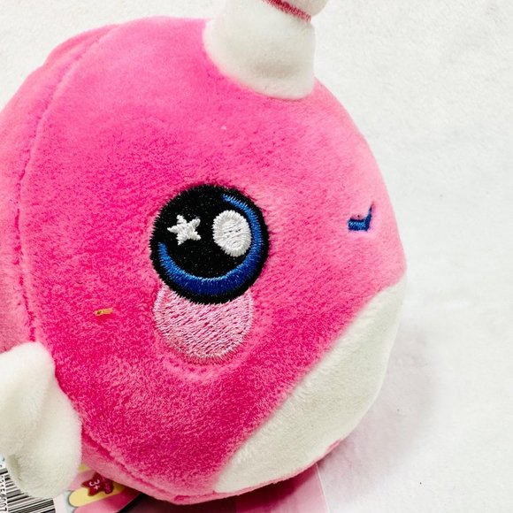 Narcissa Narwhal Squeezamal Plush Toy Unicorn w/Moon & Star Eyes - NWT - Picture 4 of 8